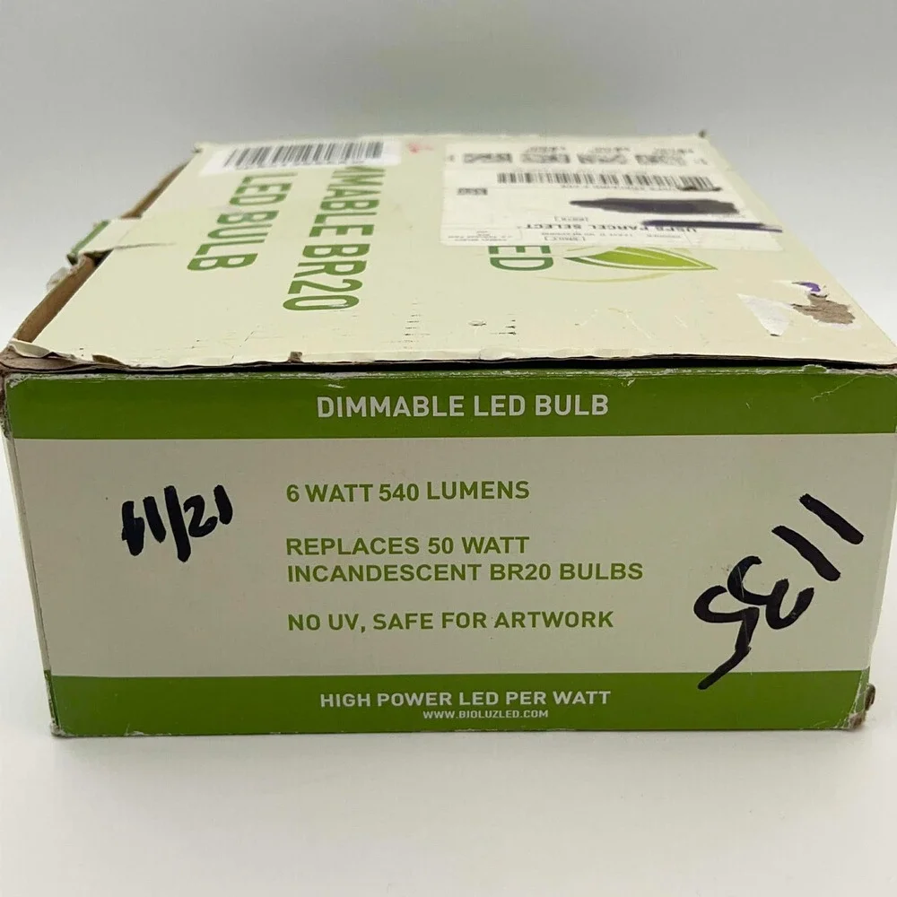 Bioluz LED Dimmable BR20‎ Soft White 3000K 6 Watt 20 Pack Bulbs new in box